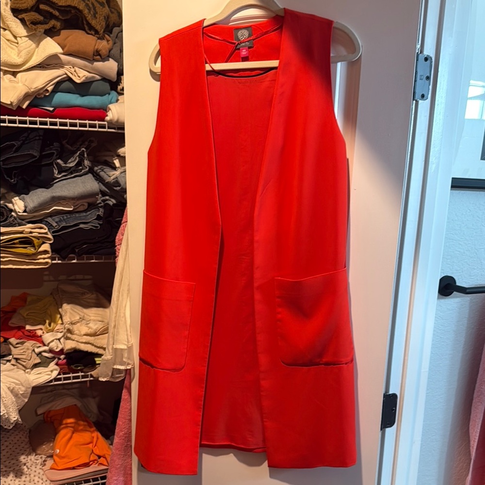 Vince Camuto Red Sleeveless Blouse